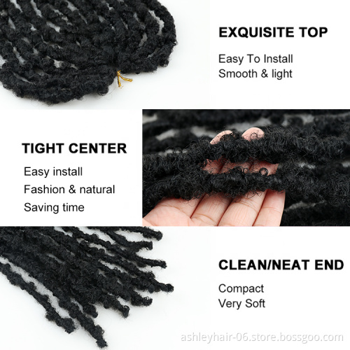 Synthetic Distressed locs 14"  braiding hair distressed water wave faux loc crochet wavy dread Distressed locs
